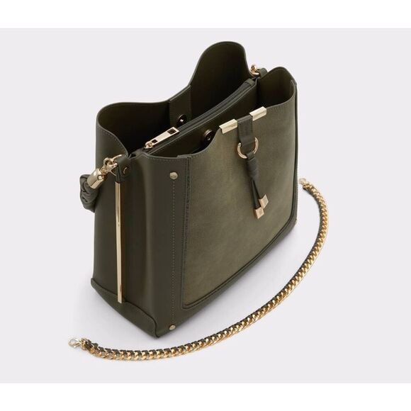 NWT~Gorgeous ALDO Nalaynaax Khaki Bucket Bag - Picture 6 of 8